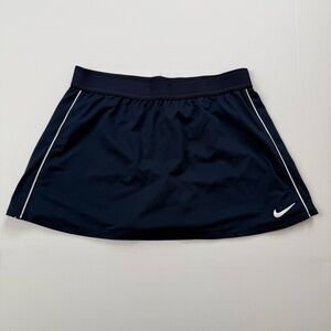 Nike Dri-FIT Athletic Skort Navy Blue Built In Shorts Tennis Golf Size L
